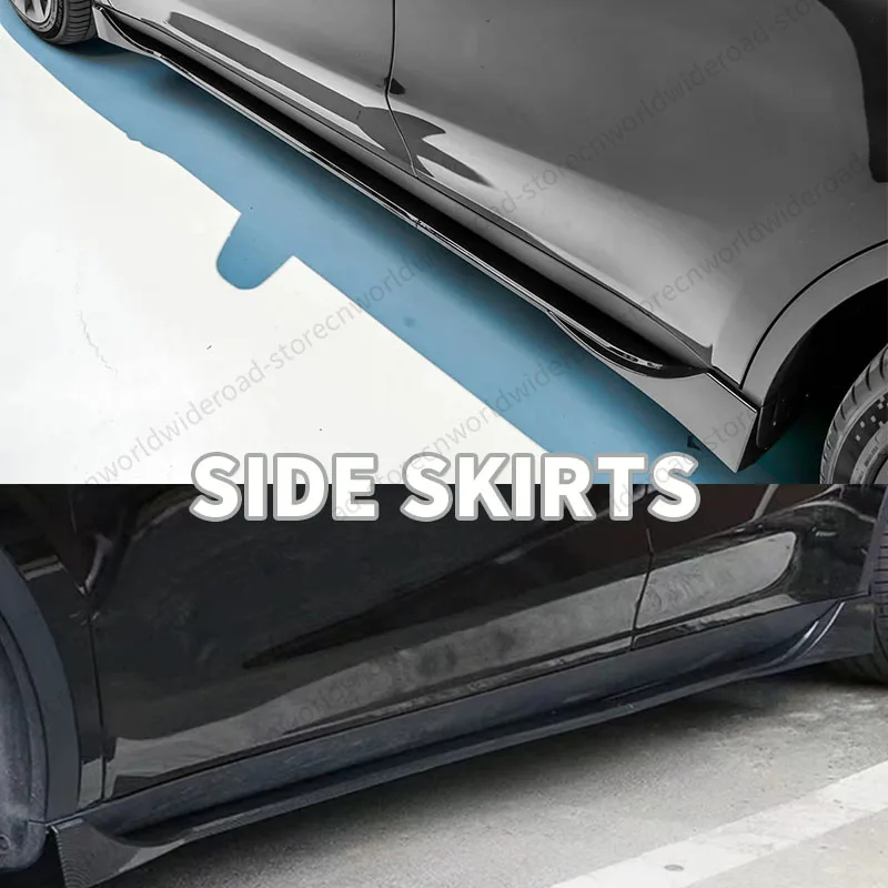 Комплект тела Tesla Model Y 2020-2023 блеск черный цвет Внешний бампер боковая юбка