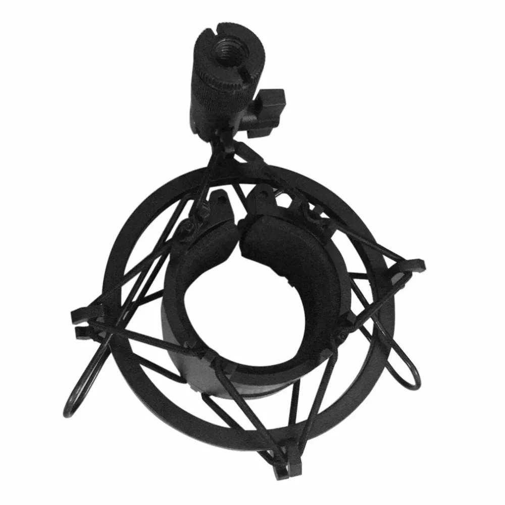 

3KG Bearable Load Mic Microphone Shock Mount Clip Holder Stand Radio Studio Sound Recording Bracket Black Professional