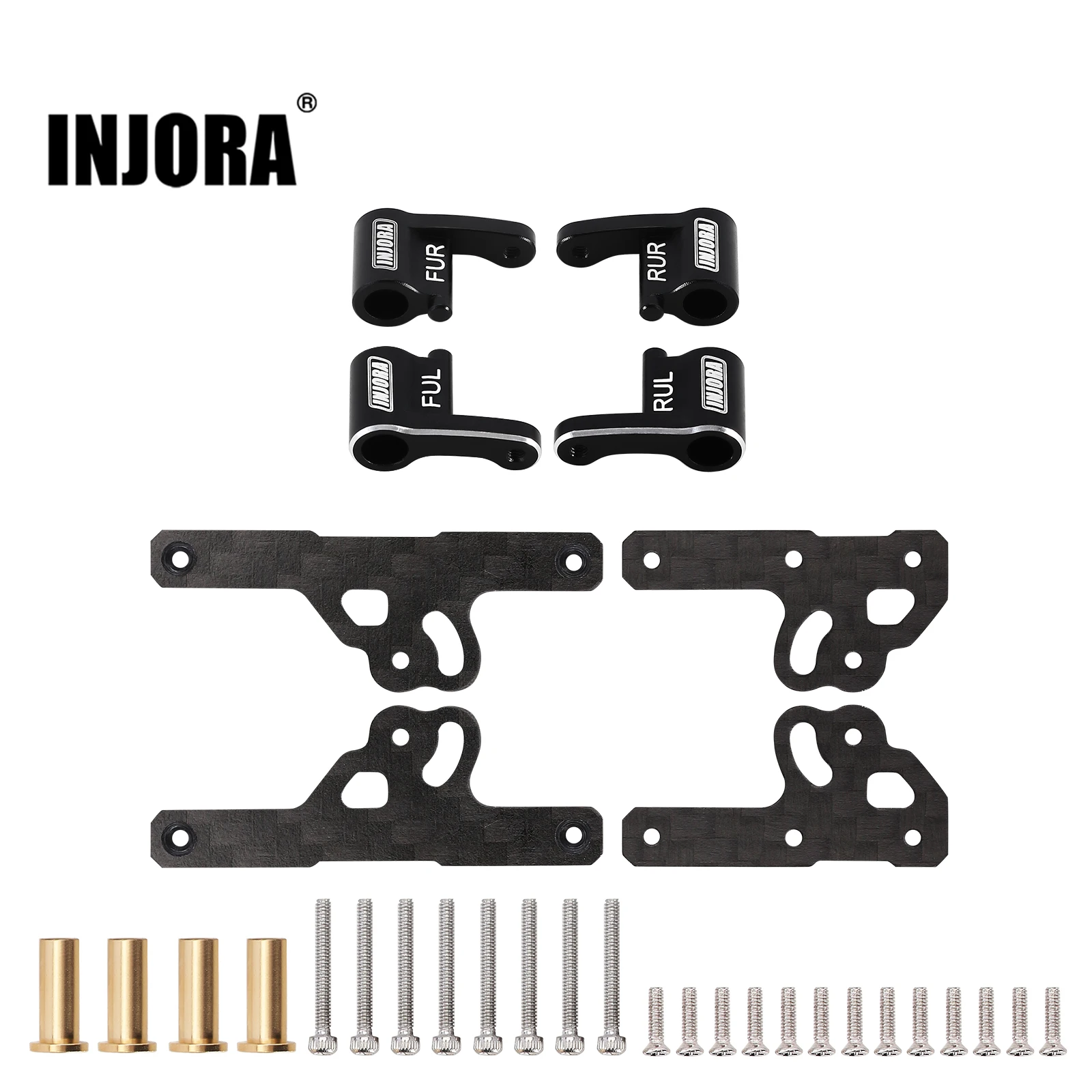 INJORA CNC алюминиевые ударные гибкие лезвия для 1/24 RC Гусеничный SCX24 обновления
