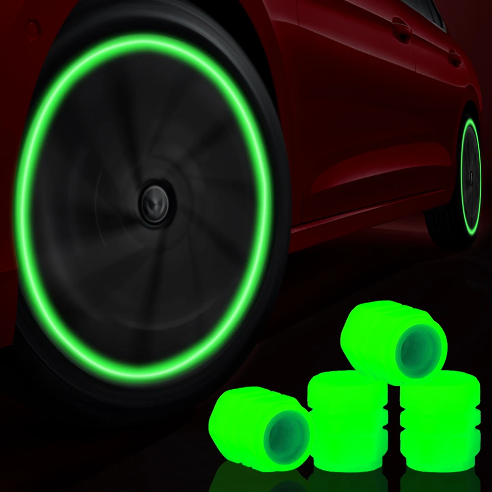 

Колпачки для клапанов автомобильных шин 20 шт., разноцветные светящиеся колпачки клапанов для мини-мотоциклов, декоративные аксессуары для автомобиля