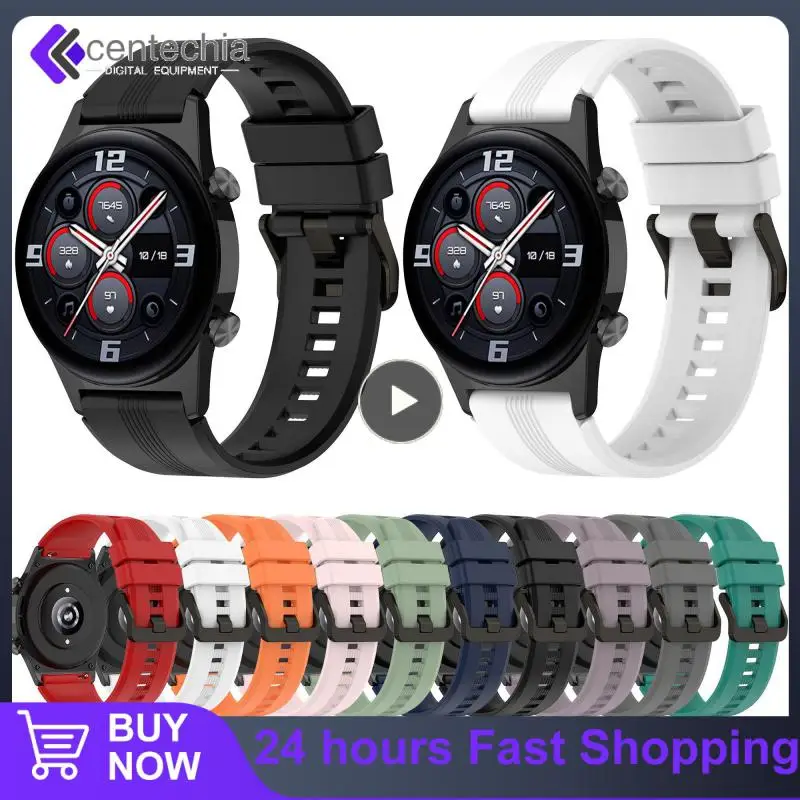 

For Honor Watch Gs3 Multi-color Breathable Silicone Strap Smart Watch Band Watchband Correa Sweat-proof Watch Bracelet