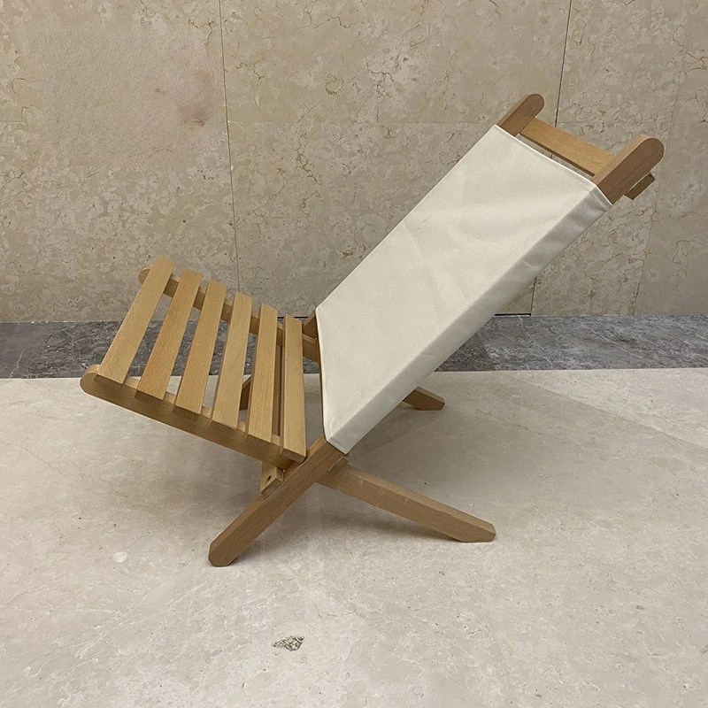 S Solid Wood Leisure Detachable Camping Fishing Portable Beach Chair Outdoor Balcony Patio Chair Furniture