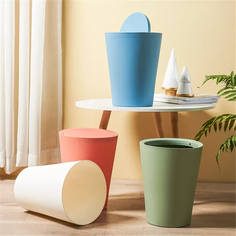 

NEW2023 8.5L Trash Bin Nordic Dustbin Can PP Waste Bin Home Office Trash Can Garbage Bin Dust Bin Plastic Storage Bucket Kitchen