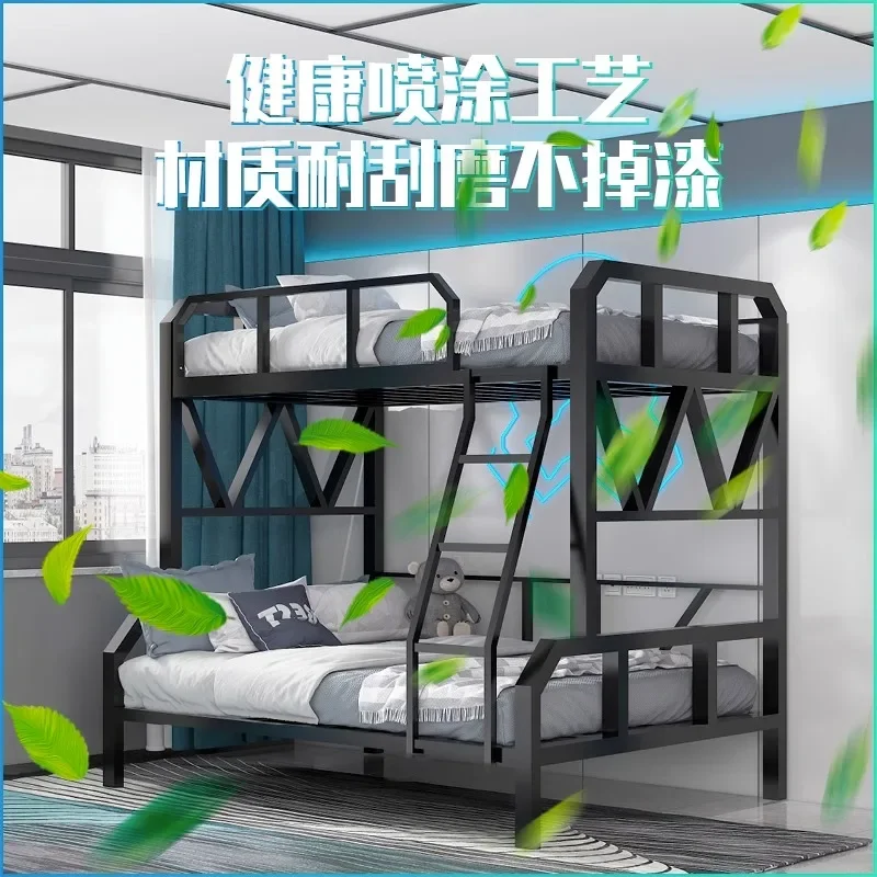 Двухслойная кровать с утолщенными железными художественными верхними и нижними