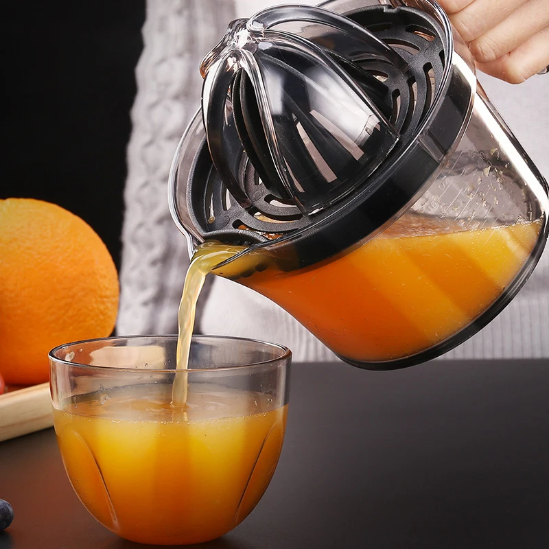 

Ручная соковыжималка для граната, апельсина, соковыжималка для лимона, соковыжималка для фруктов, встроенная мерная чашка и терка, кухонные аксессуары