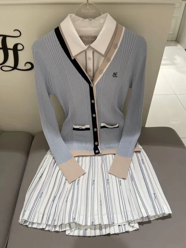 

New Golf Clothing Women's Pleated Skirt Korean Fashion Casual Golf Short Skirt (Pre-sale)