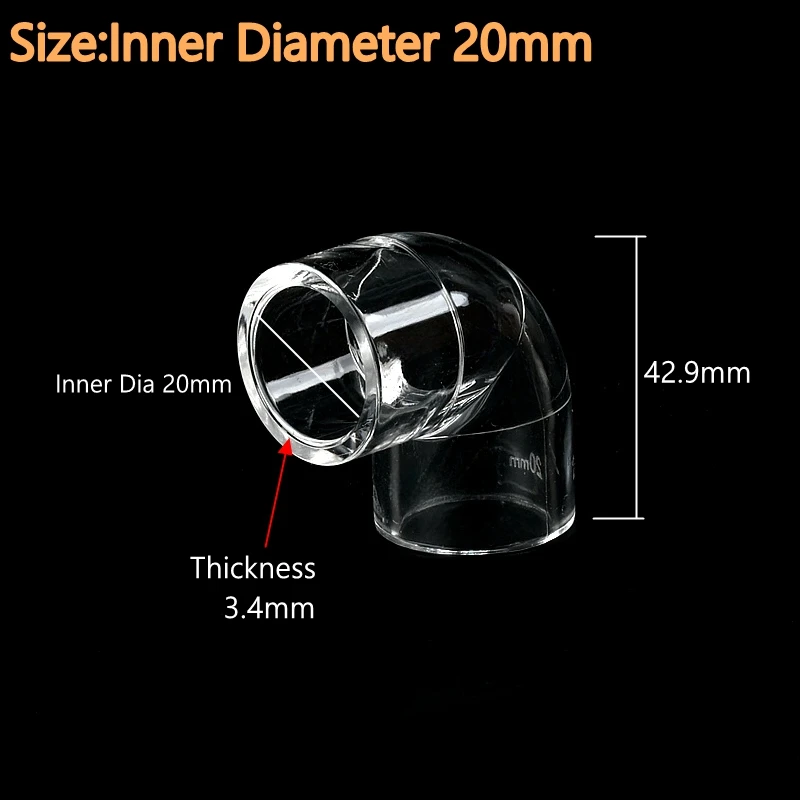 

Прозрачные акриловые локтя 90 градусов SHSMFC для аквариума