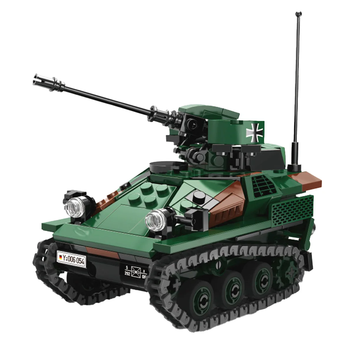 Конструктор Танк из 394 блоков: игрушки в стиле милитари для сборки детские