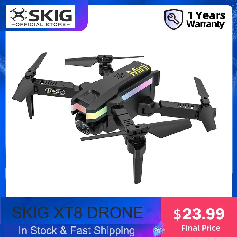 

2022 New Mini Drone XT8 4K Dual Camera WiFi Fpv Air Pressure Altitude Hold Foldable Quadcopter RC Drone Kid Toy GIft