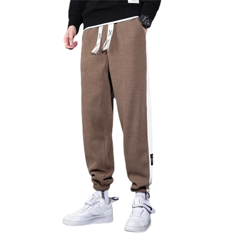 

Мужские классические брюки-карандаш, облегающие брюки в полоску с кулиской, Новое поступление 2023