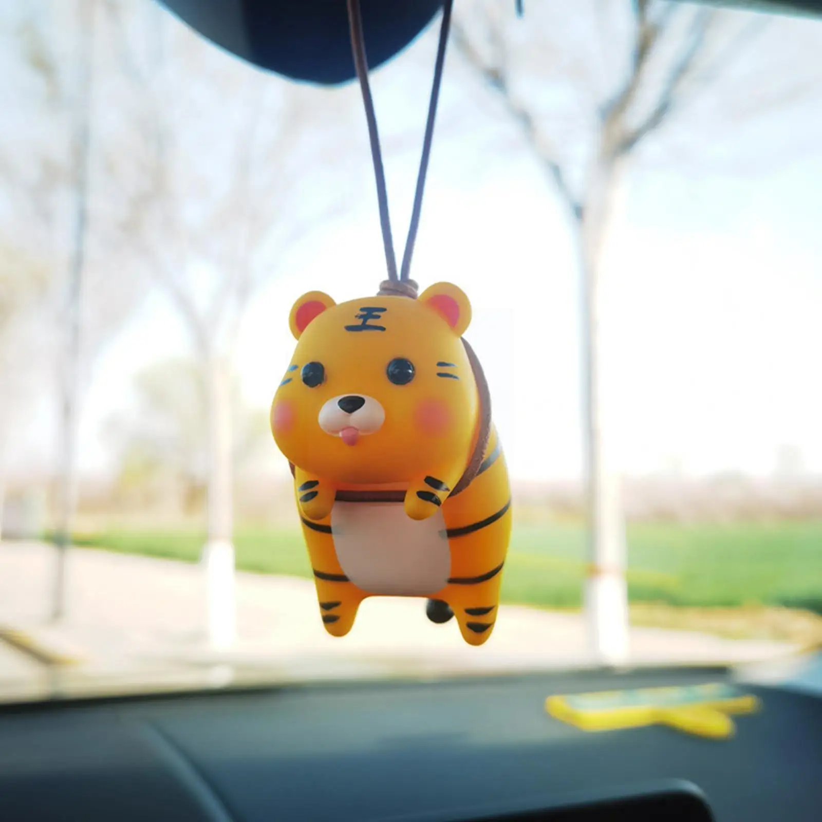 

Cute Panda Tiger Rearview Mirror Pendant W0R9