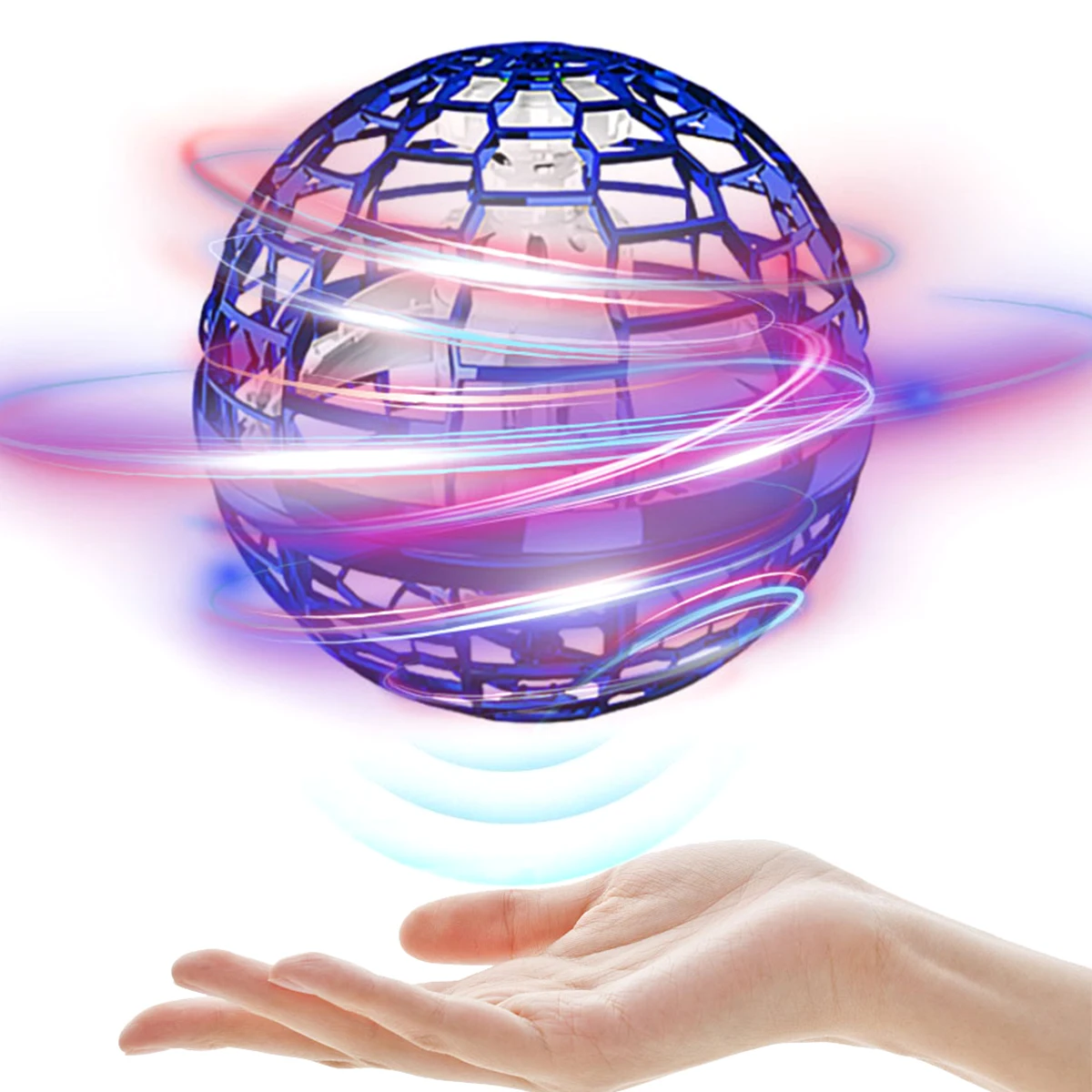 

Летающий шар, игрушка-Спиннер, Дрон с ручным управлением, вертолет с вращением на 360 °, мини-НЛО светильник ким летающим гироскопом, Дрон, дет...