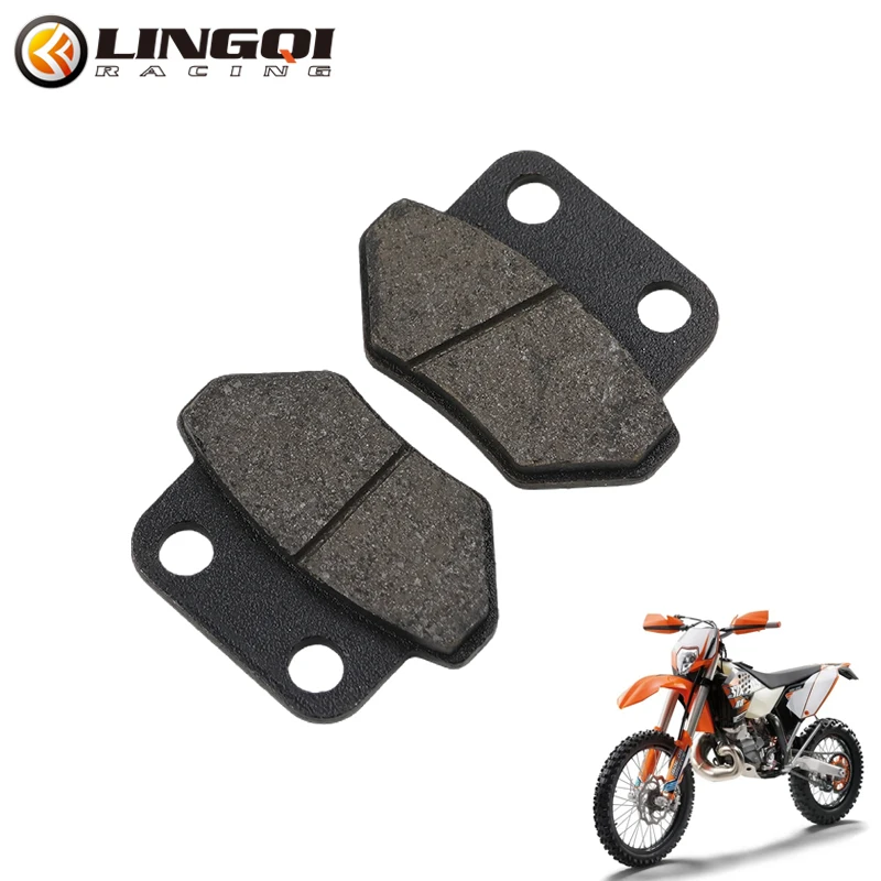 

LINGQI RACING мотоциклетные передние тормозные колодки, дисковая колодка, комплект из 2 предметов для китайского электрического велосипеда 50-150 куб.см, электронный скутер, мопед, квадроцикл, велосипед для грязи