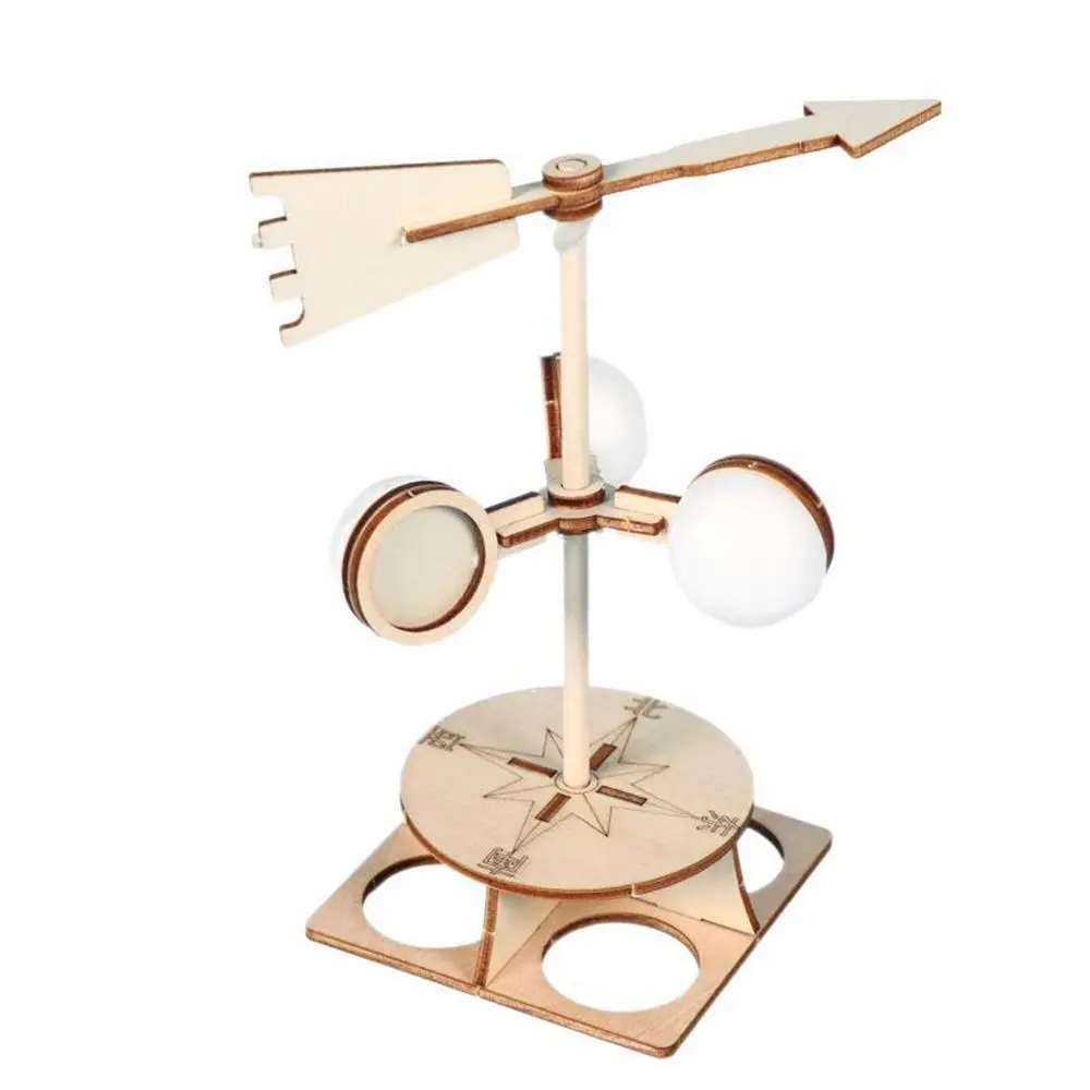 

DIY Wooden Hands-on Ability For Children Educational Kits Wind Vane Model STEM Toy Physics Learning