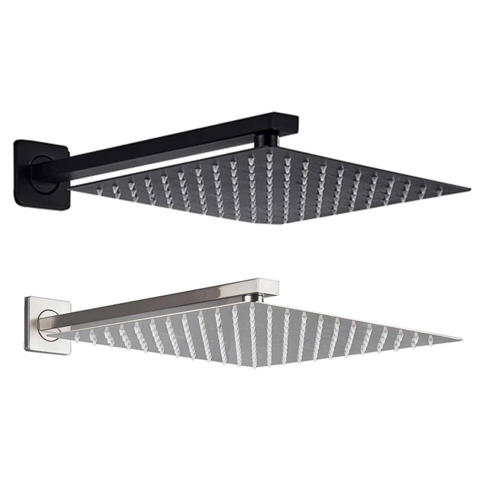 8/10 дюймовая квадратная насадка для душа из нержавеющей стали хромированная