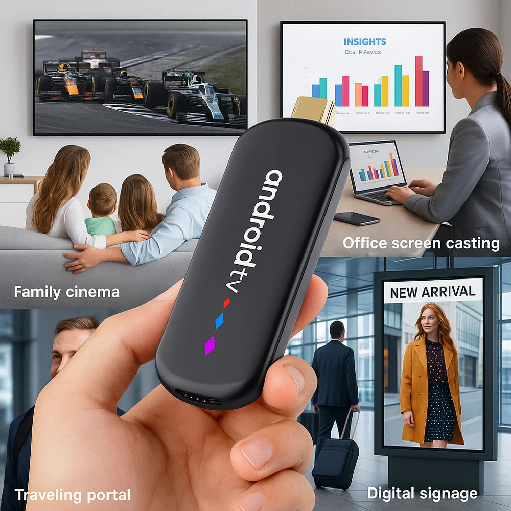 Фото H96 Max Android TV Stick Amlogic S905L 2GB 16GB 4K Ultra HD 3D HDR медиаплеер с двухдиапазонным Wi-Fi 6 и голосовым помощником, умный донгл №5