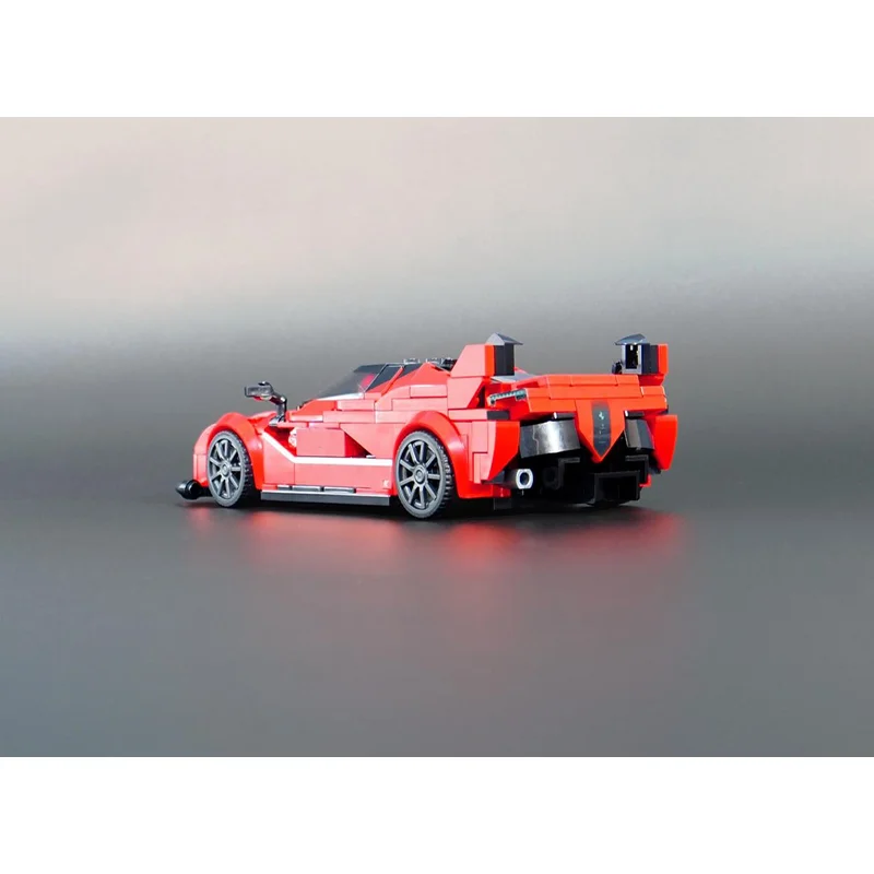 Фото 347 деталей MOC, модель строительного блока City Speed, красный спортивный автомобиль FXX K 8, ширина шпильки для мальчиков, взрослых, детей, рождественский подарок №3
