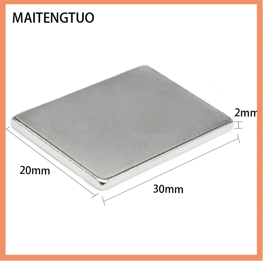 

2/5/10/20/30/50PCS 30X20X2mm Quadrate Rare Earth Neodymium Magnet 30*20*2 Block Permanent Magnet 30x20x2 Strong Powerful Magnets