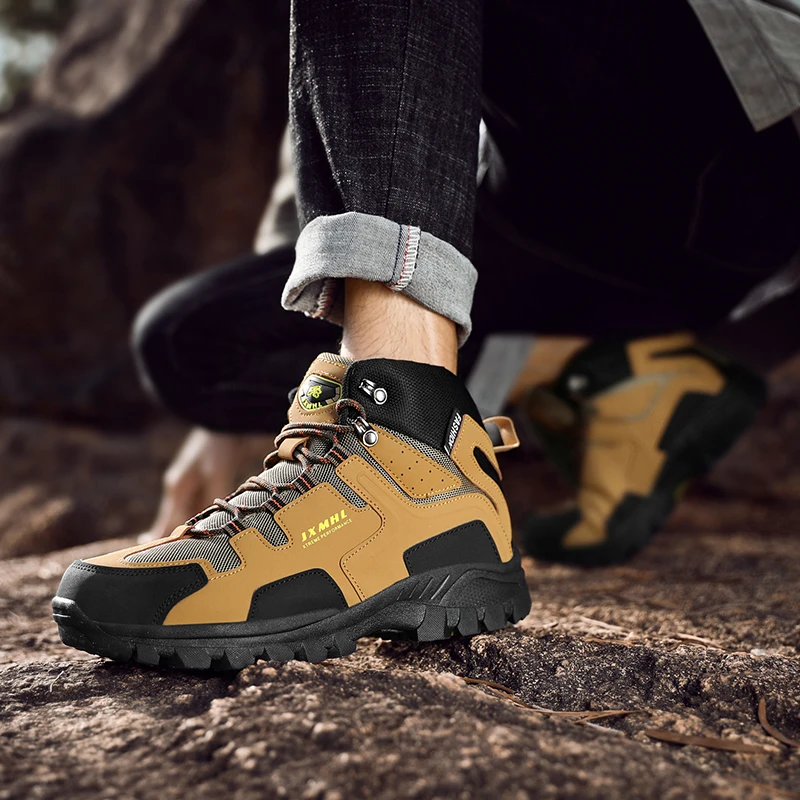 Waterproof Hiking Shoes Unisex High Top Winter Boots Non-slip Outdoor Sports Trekking Climbing Sneakers Durable Hunting Boots