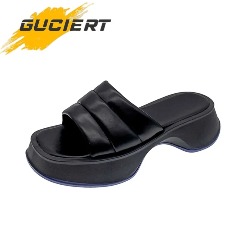 

Summer Slippers Casual Sandals Slippers Muffin Bottom Heightened Women Shoes Sports Beach One Word Slippers 2022 Ladies Slippers