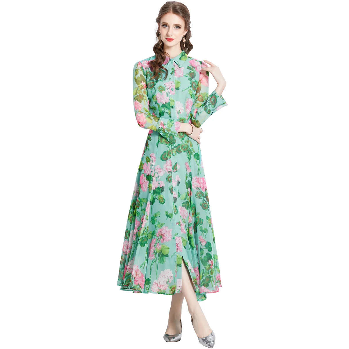 Женское платье LUKAXSIKAX зелёное