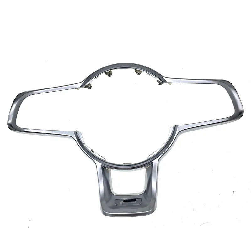 

silver Car Steering Wheel Trim Cover Trim Decorate Frame For Golf MK7 MK7.5R For Steering Wheel Label RLogo