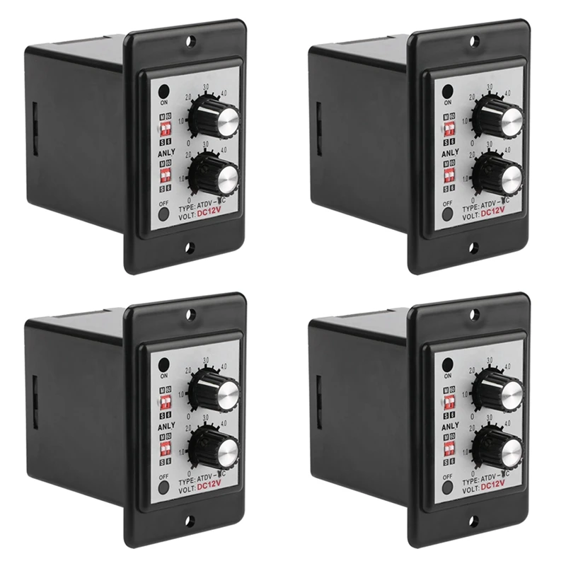 

4X On Off Twin Timer Relay Knob Control Time Switch ATDV-YC 6S-60M Relay Board AC 110/220V Electrical Access(DC 12V)