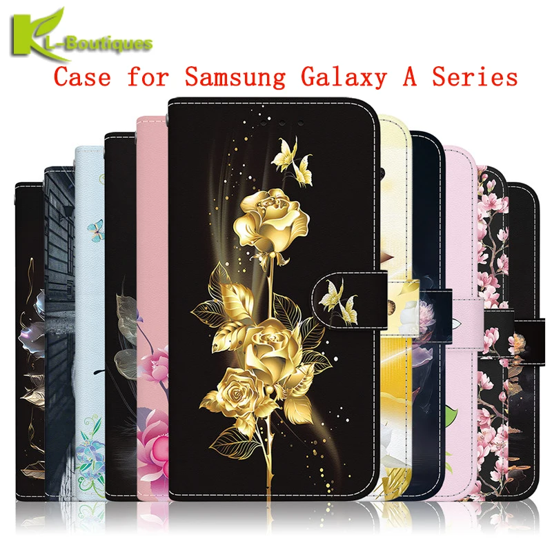 Чехол-бумажник с магнитной застежкой и подставкой для карт Samsung Galaxy A16 A06 A05 A15 4G A25