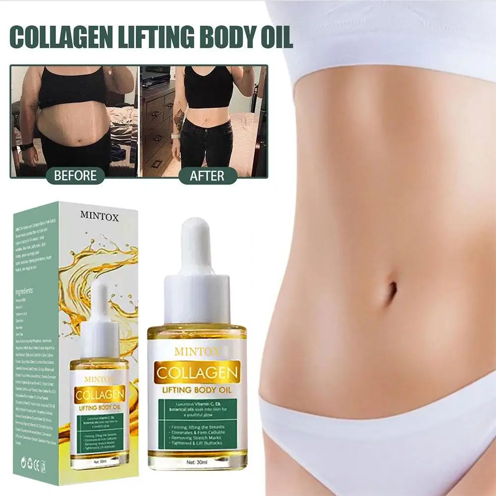 

Collagen Lifting Body Oil Tightening Breast Buttock Oil Care Arm Essential Upper Massage Thigh Hydrating Skin Stomach Nouri H2M7