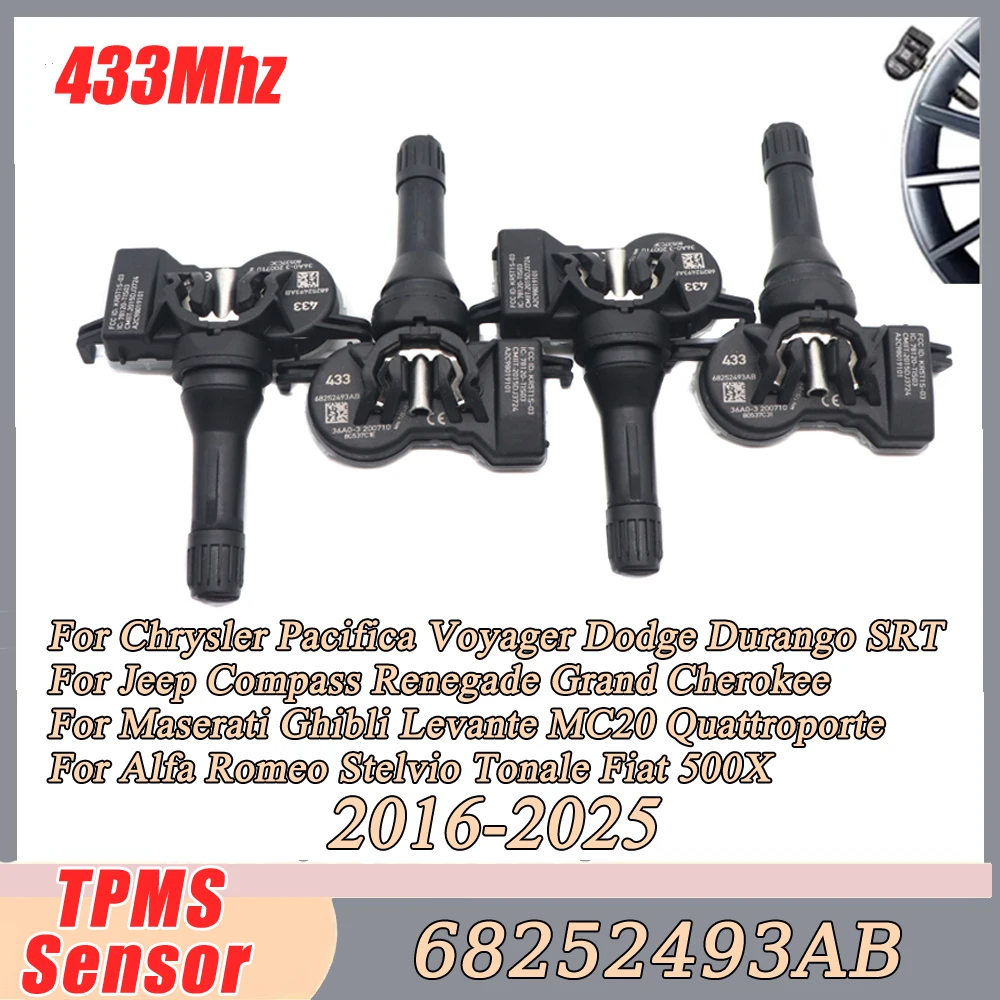 Фото Датчик контроля давления в шинах XUAN 68252493AB TPMS для Jeep Renegade, Grand Cherokee, Dodge Durango, Chrysler Pacifica 2016-2025 гг. №1
