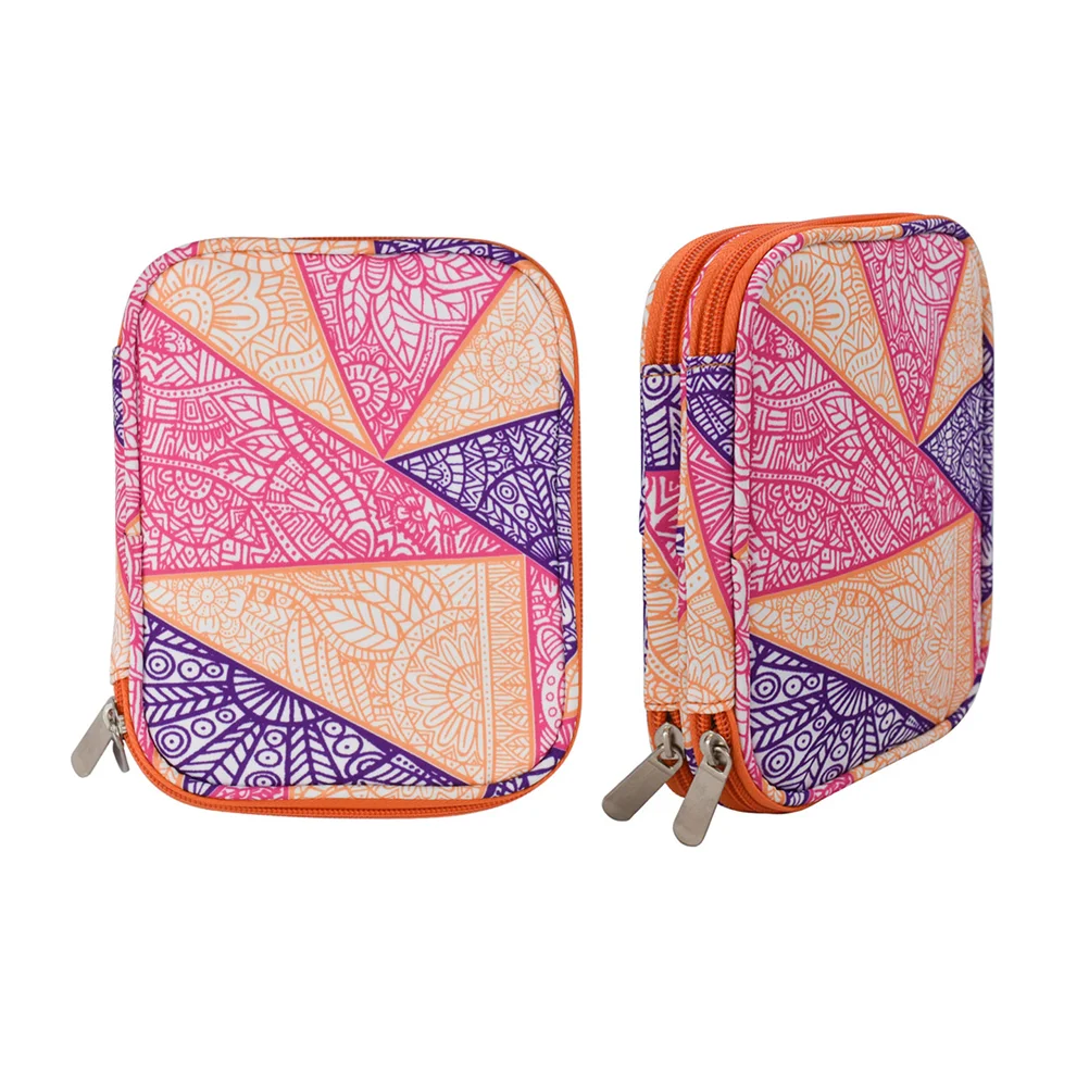 

Crochet Hook Case without Hooks and Accessories, Travel Zipper Storage Organizer Bag with Web Pockets for Various Crochet