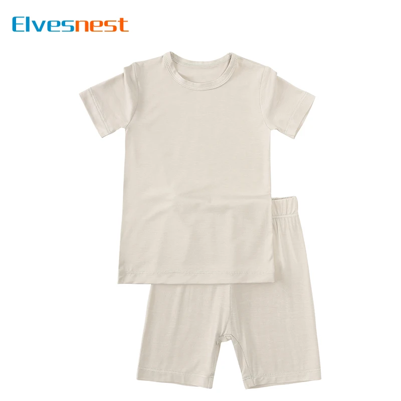 

Solid Color Kids Clothes Boys Sets Summer Baby Girl Outfit Set Cotton Short Sleeve Tops Shorts Children Clothing 1-6 Years