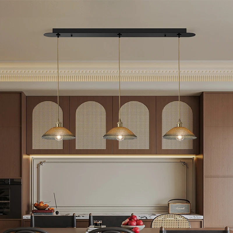 Фото Ретро-светильник LED из стекла для гостиной, столовой, бара, люстра для спальни, прикроватная лампа, простой домашний декор, освещение для интерьера №2