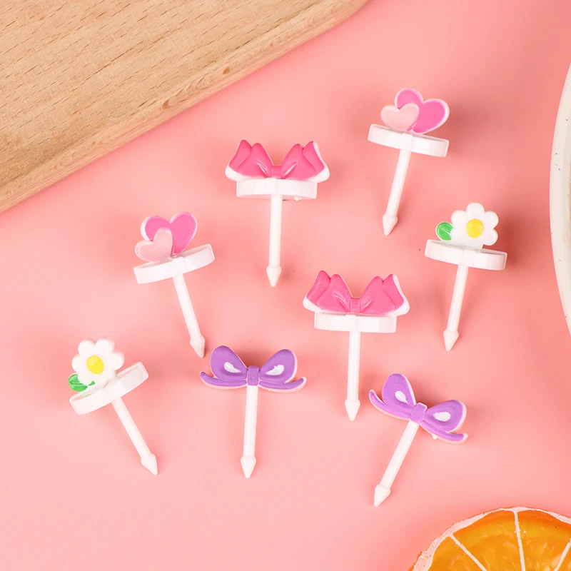 1 комплект пластиковая вилка для фруктов с мультяшными животными