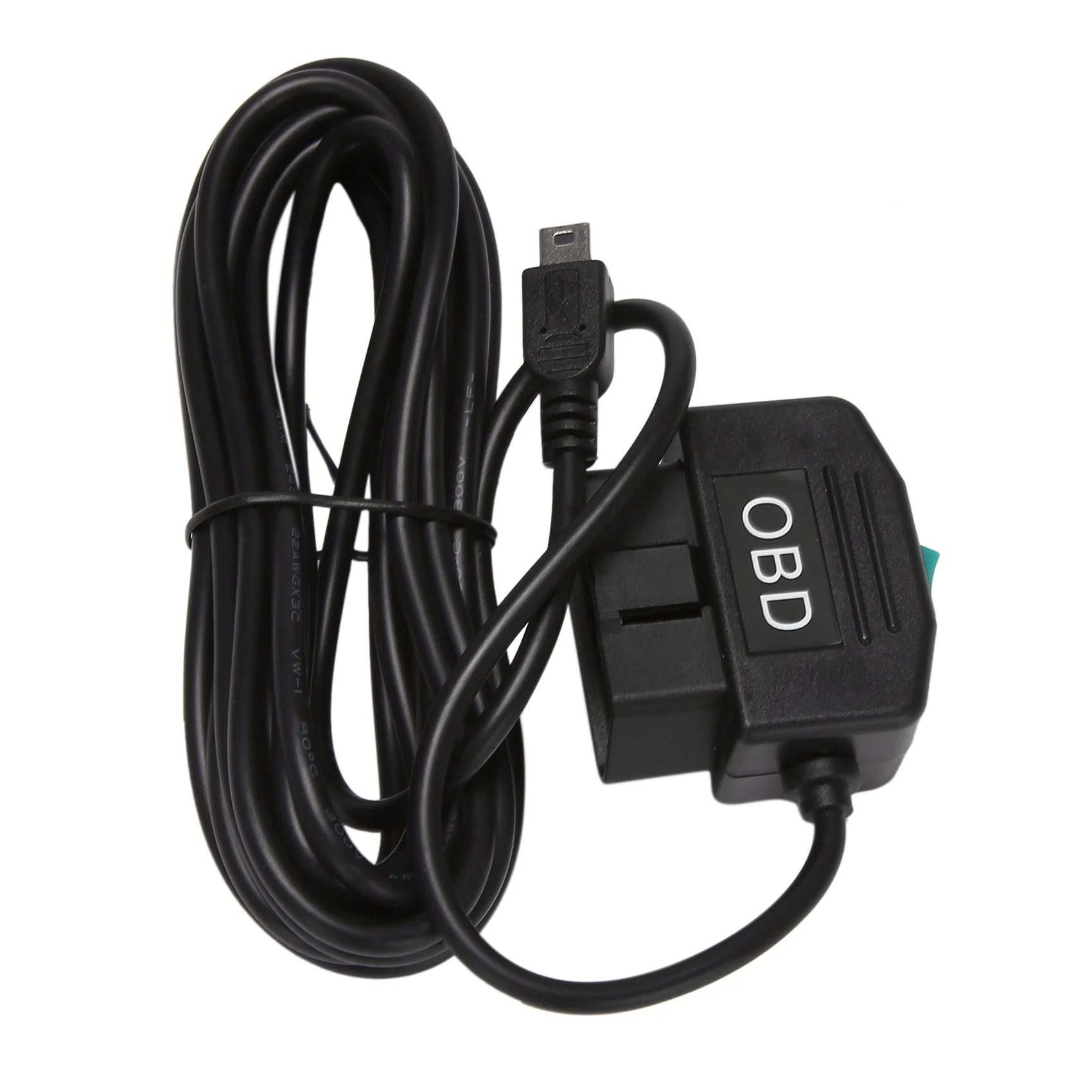 Выход 5 В 3 А USB-порты автомобильный адаптер OBD блок питания кабель метра линия