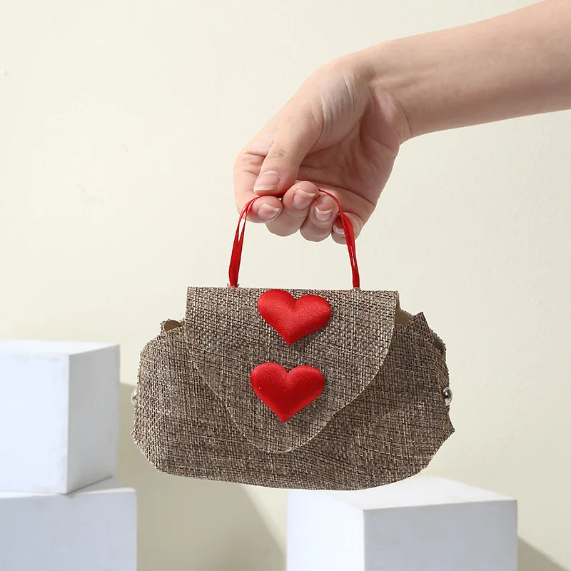 

Роскошная коробка для конфет из хлопка и льна для свадьбы, упаковка для гостей, сумка для вечеринки будущей мамы, подарки на день рождения, ю...