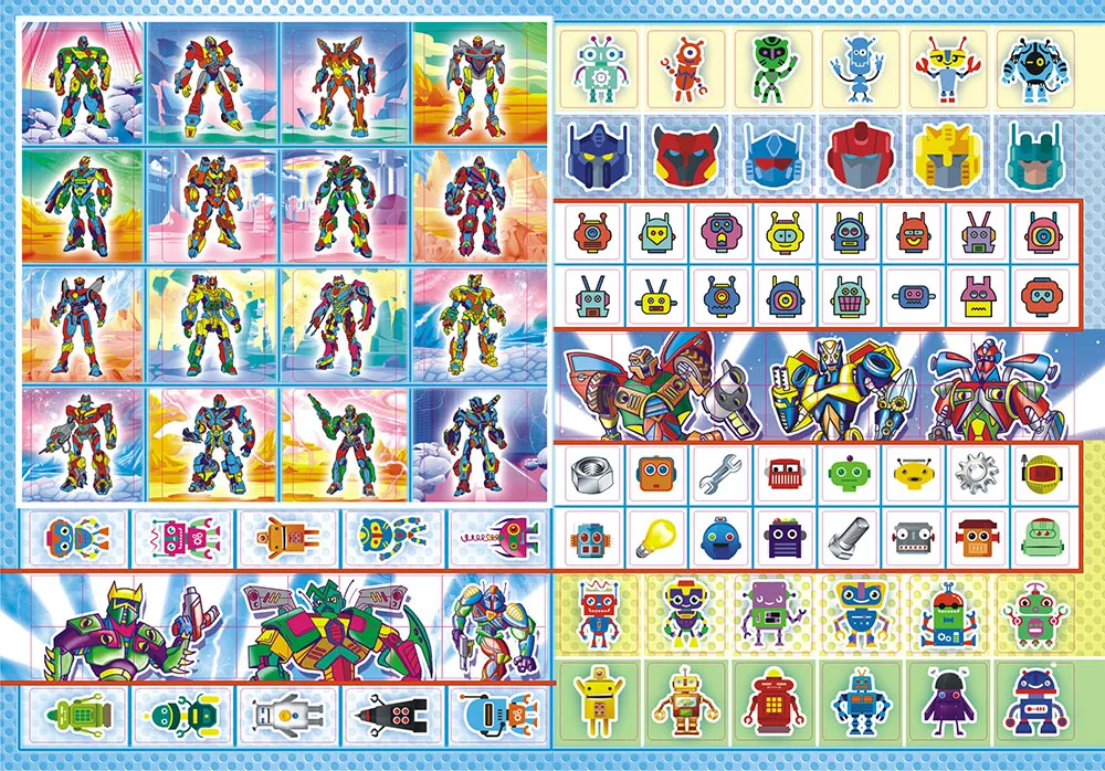 Раскраска Компания Лис с наклейками Роботы А4 |