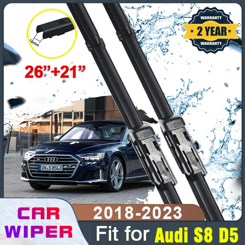 

For Audi S8 D5 2018 2019 2020 2021 2022 2023 Car Front Windscreen Beam Blade Wipers Blade Brushes Auto Wiper Accessories