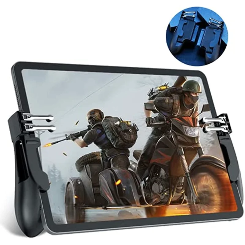 

Controller for Tablet 4 Triggers [6 Finger Operation] Sensitive Shoot Aim Trigger Gamepad Grip, Support 9.7-12.9 inch iPad
