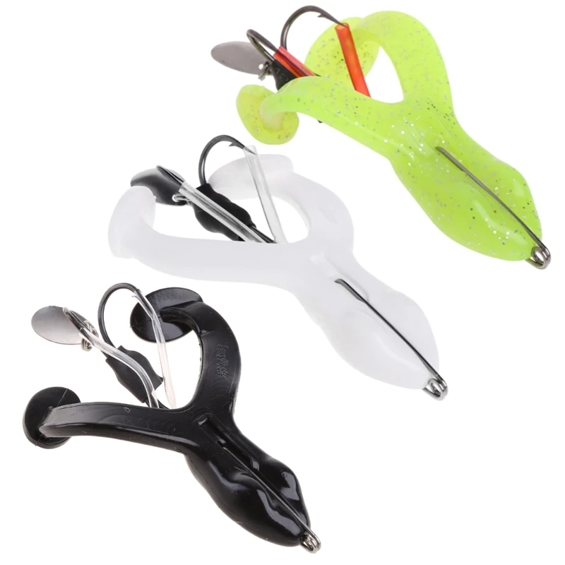 

Fishing Bait Artificial Frog Soft Lure Anti Hanging Crankbait 9cm17g Sequin Hook