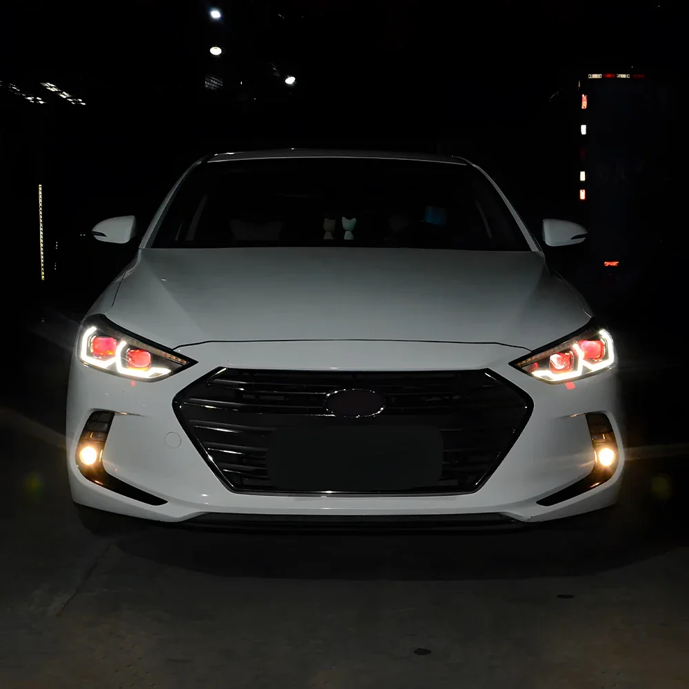 Автомобильные передние фонари для Hyundai Elantra 2016-2020 светодиодные автомобильные