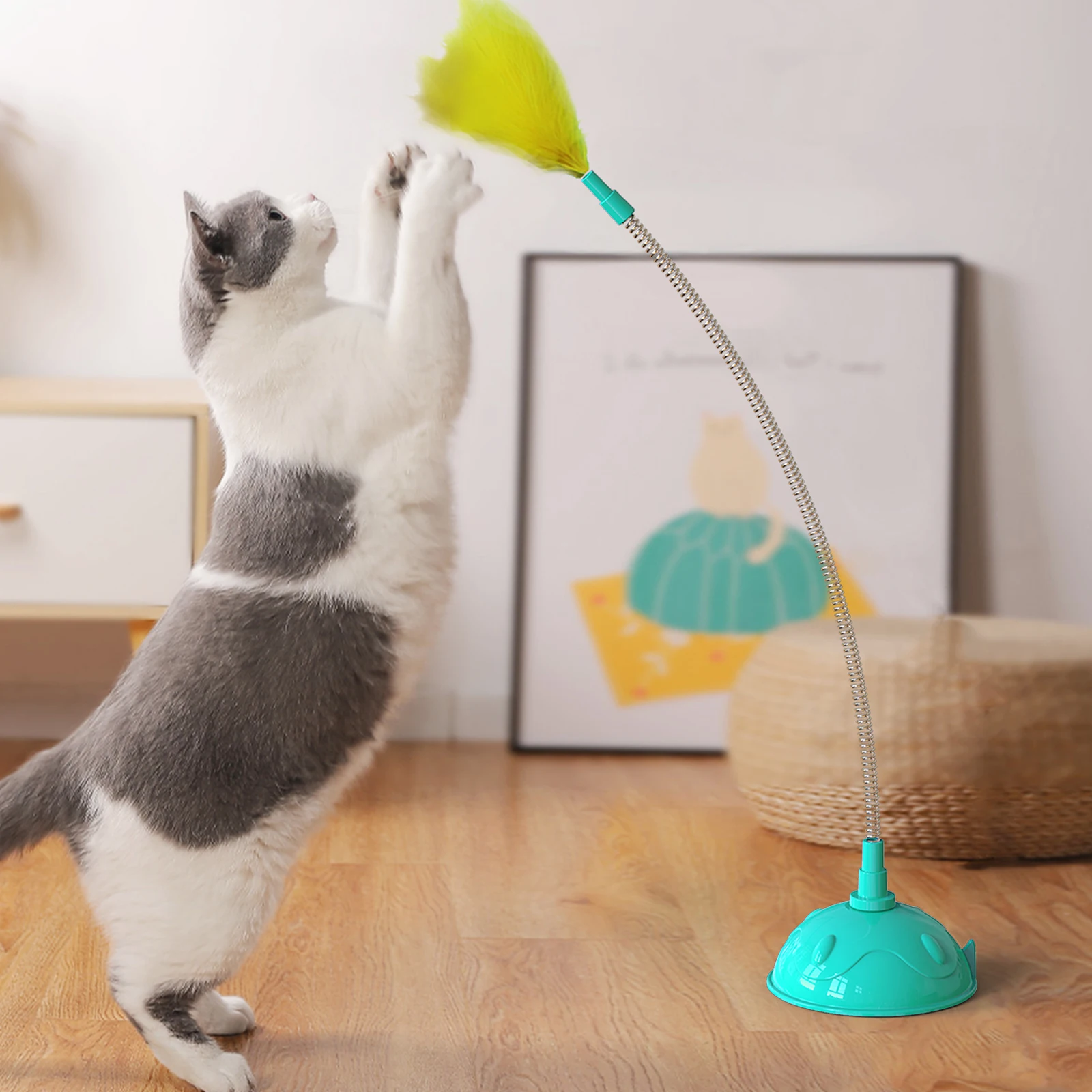 

Желтое перо с синей присоской