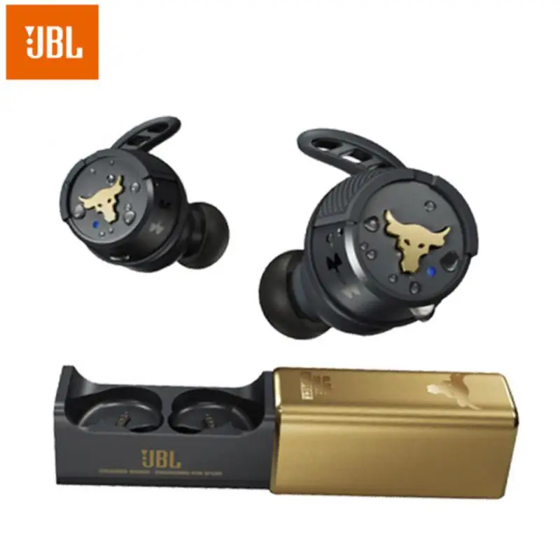 JBL Under Armour Project Rock True Wireless Flash Earbuds Headphones Waterproof IPX7 Sport Bluetooth Headset With Microphone