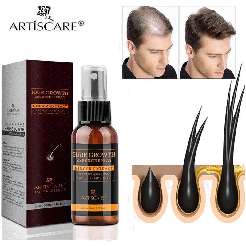 

Hair Growth Spray Serum Anti Hair Loss Products Ginger Hair Treatment Nourish Scalp Prevent Hair Dry Damaged Thinning Care 30ml