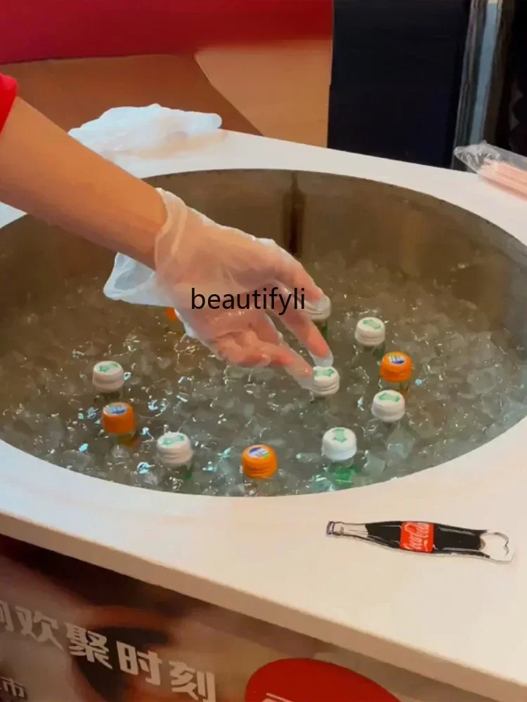 LBX Summer Rocking Ice Stall Tool Handmade Cream Cola Smoothie Integrated Equipment Cart