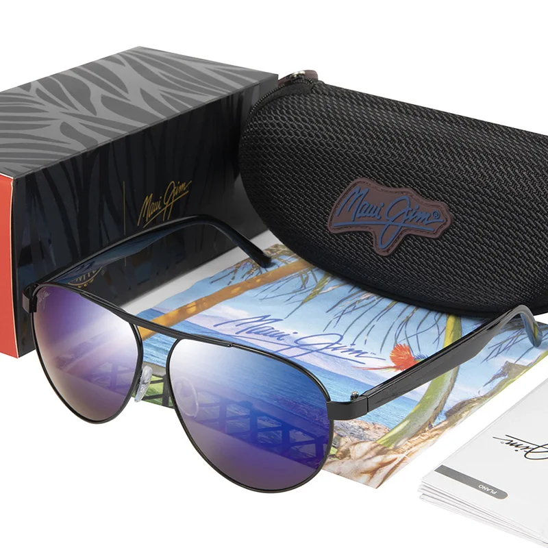 

Maui Jim Brand Design Mirror Sunglasses Men Driving Shades Male Vintage Swinging Bridges Pilot Sun Glasses For Men Oculos