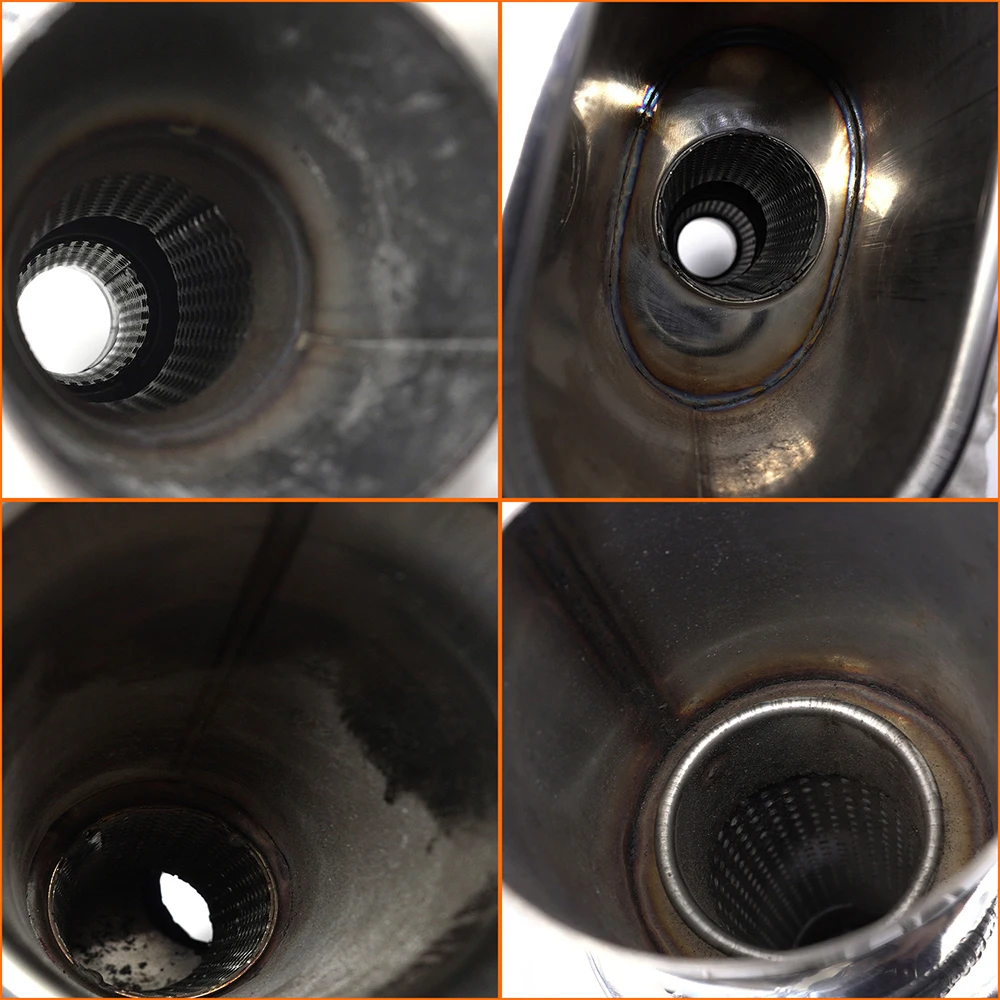 Двойной входной выпускной клапан 63 мм автомобильный выхлопной глушитель труба