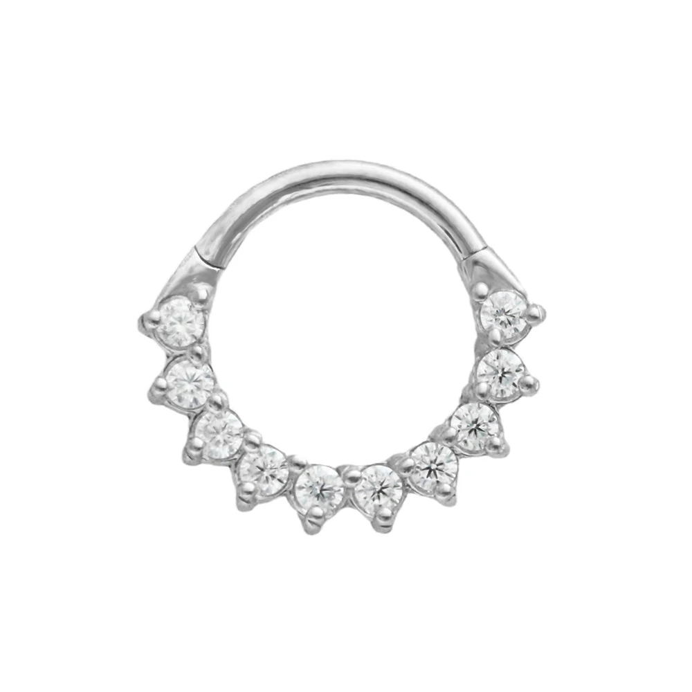 Трапециевидная перегородка 100% 316L из хирургической стали кольцо для пирсинга