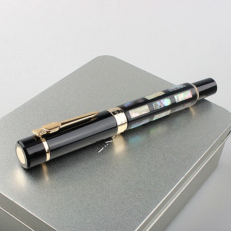 

Винтажная перьевая ручка Jinhao с роскошным корпусом, металлические каллиграфические ручки для письма, перо 0,5 мм, тяжелая ручка, канцелярские ...