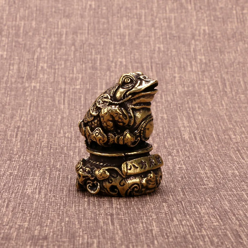 Латунная трехногая жаба восемь квадратных украшений для рабочего стола